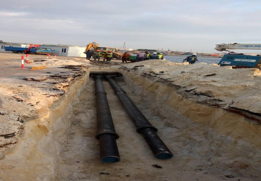 Installation de pipeline au Port Autonome d'Abidjan